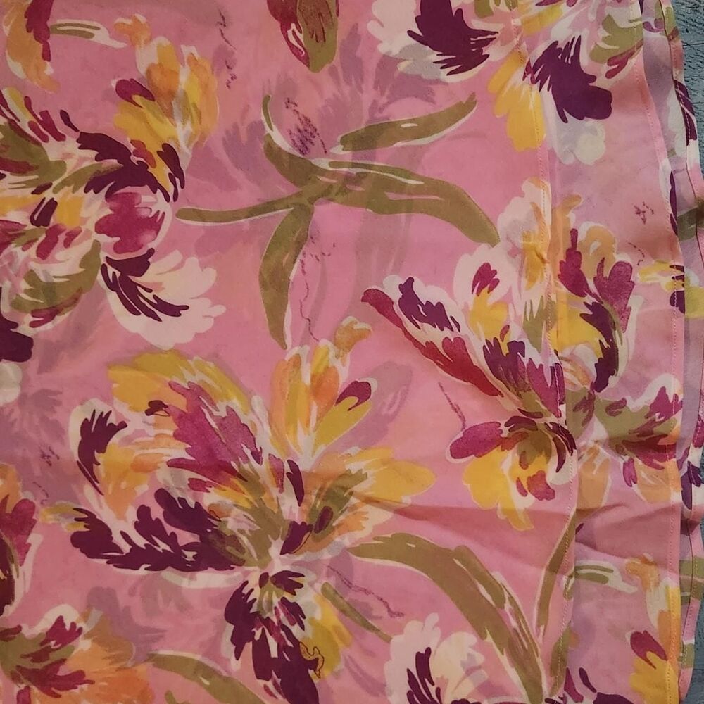 Vintage Floral Layered Midi Skirt, size 12 boho casual cottagecore fairycore - Picture 3 of 8